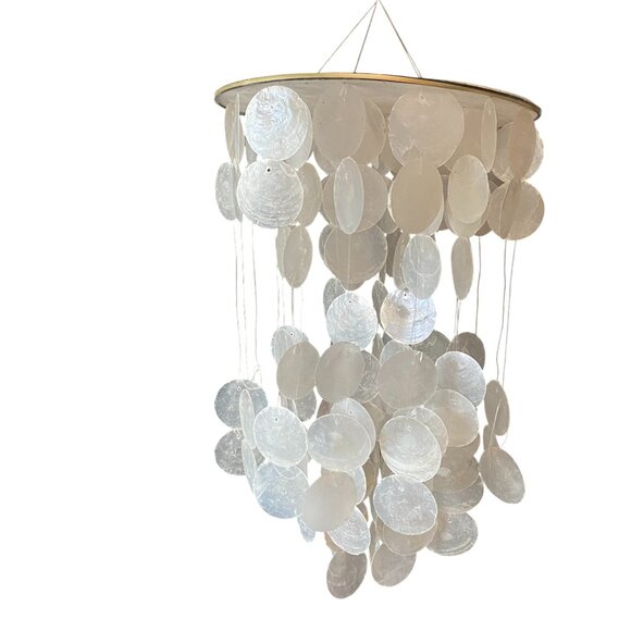 Capiz Shell Chandelier Wind Chimes - Picture 2 of 5
